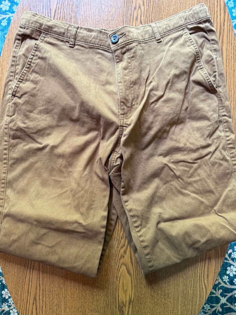 Khaki Elastic waist Jogger Chinos